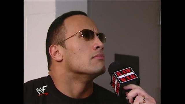The Rock backstage (Raw 08.01.2001)