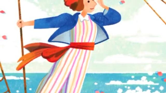 Французойката Жана Барет (Jeanne Baret) с Google Doodle - 280 г. Рожден ден ~ Celebrates French botanist