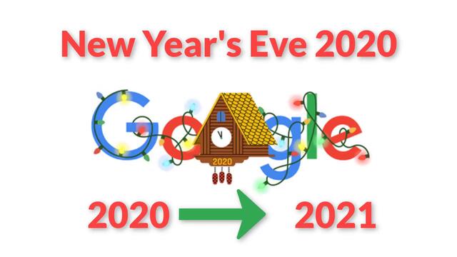 НОВА ГОДИНА ~New Year's Eve 2020 New Year's Day  - Animated Google Doodle Sound Effect