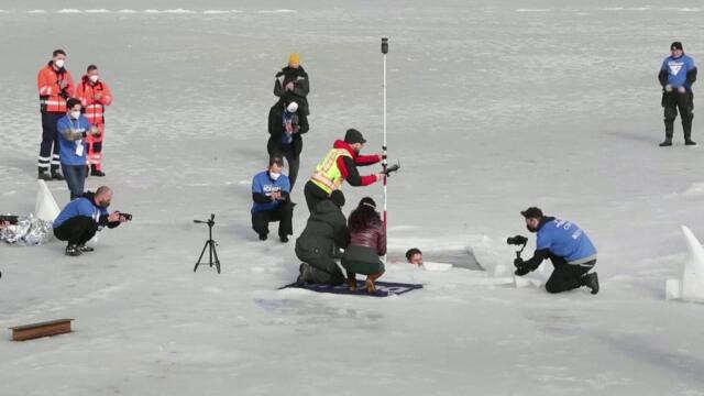 Плуване под лед - Чех подобри световният рекорд