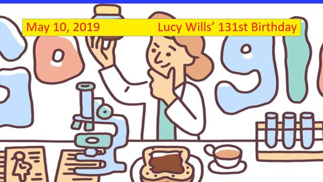 Lucy Wills’ 131st Birthday Celebrating With Google Doodle! English haematologist Lucy Wills लुसी विल्स