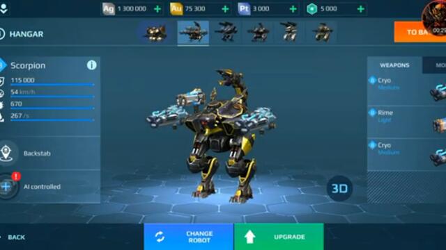 War Robots Test Server new Robot Scorpion gameplay