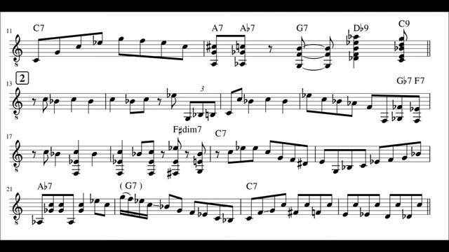 Joe Pass - Pasta Blues Transcription