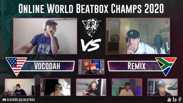 VOCODAH vs REMIX | Online World Beatbox Championship Solo Battle | 1/8 FINAL