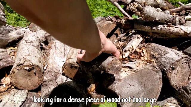 Carving a mallet with a pocket knife!