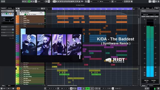 KDA   The Baddest (Synthwave Remix)