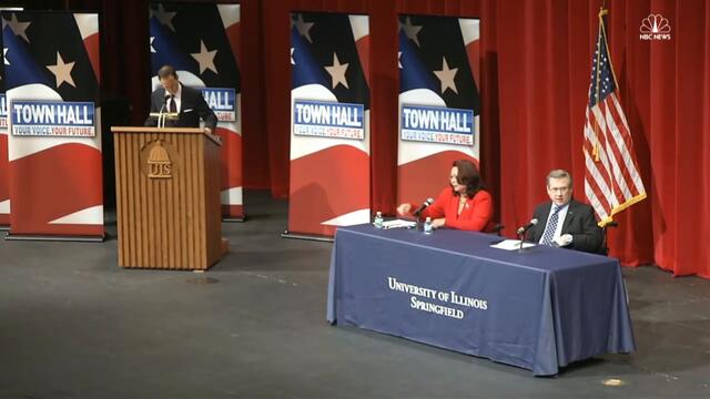 Mark Kirk Questions Opponent Tammy Duckworth's American Heritage At Illinois Debate | NBC News