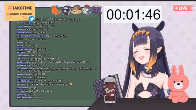 Every time Ina says Nicolas Cage during her movie watch-along