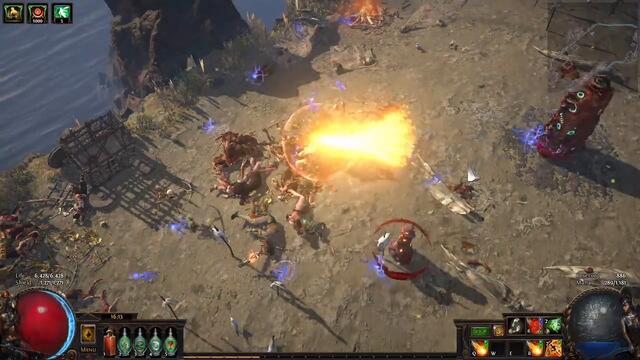 Fireball 136% Reduced Projectile Speed vs Act 1 Kuduku