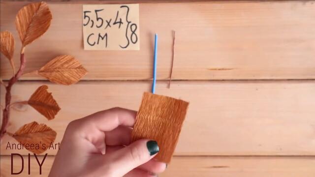 Crepe Paper Fall Leaf Branch Tutorial | How to make autumn leaves from crepe paper-Easy and low cost