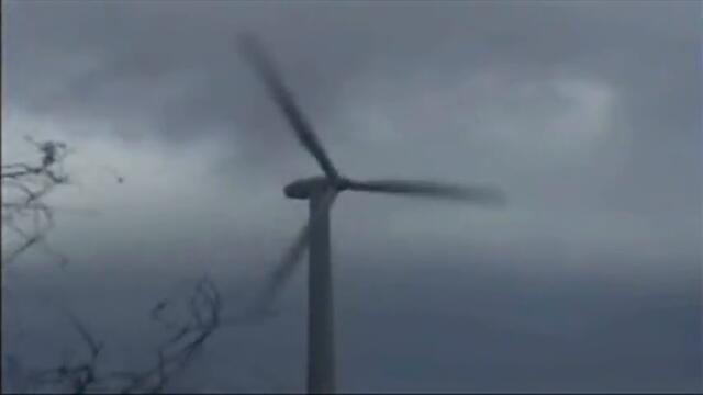 Windmill destructed in storm