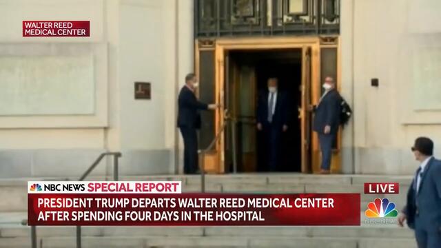 Watch: President Trump Departs Walter Reed | NBC News