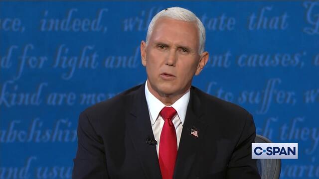 Fly lands on Vice President Pence during Debate