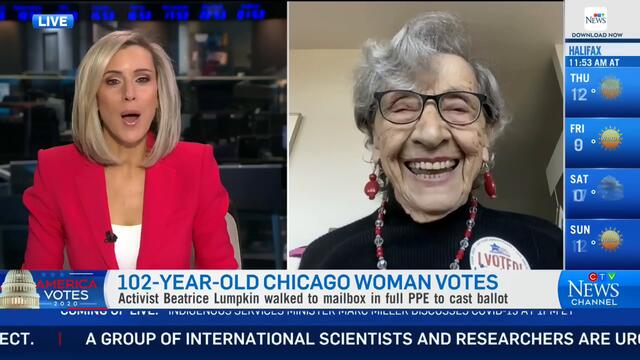 102-year-old Chicago woman casts mail-in ballot in full PPE