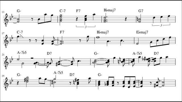 Ed Bickert - Manha De Carnaval (Black Orpheus) Transcription