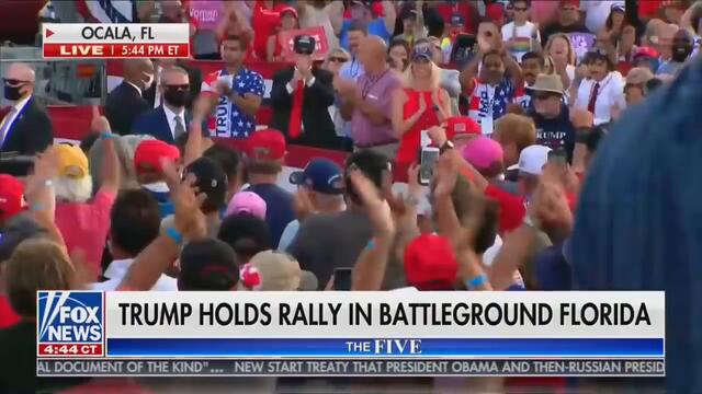 The crowd erupts as President Trump stopped mid-rally to honor and thank a 100 year old vet!