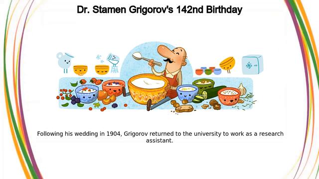 Google почете българския лекар д-р Стамен Григоров! Dr. Stamen GrigoroDr. Stamen Grigorov Dr. Stamen Grigorov's 142nd Birthday