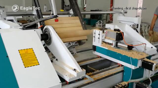 Wood CNC Lathe with Automatic Feeding Full Work Show From Start to Finish