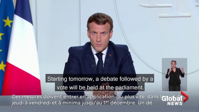 Coronavirus: French President Macron orders nation back into COVID-19 lockdown