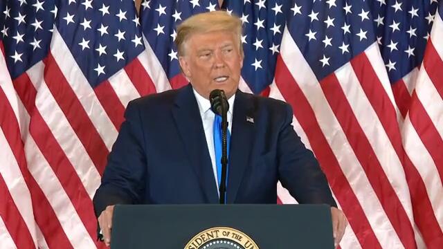 BREAKING: President Trump falsely claims victory in 2020 Presidential Election