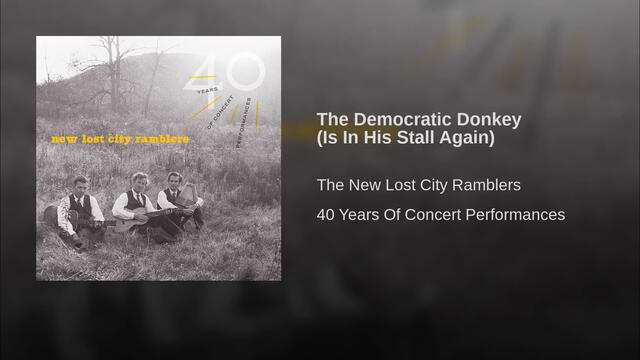 The Democratic Donkey (Is In His Stall Again)