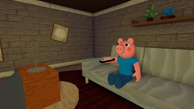 George watches Mickey mouse - Piggy meme - Funny