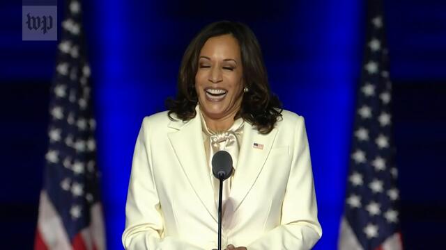 Harris hails breakthrough moment as she introduces President-elect Biden