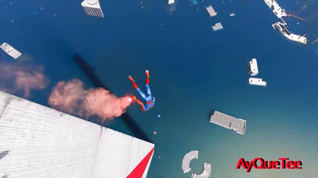 GTA 5 Water Ragdolls Spiderman vs Sonic vs Minions vs Mickey Mouse Jumps/Fails (Funny Moments)