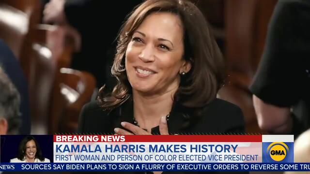 Kamala Harris makes history as first female vice president-elect