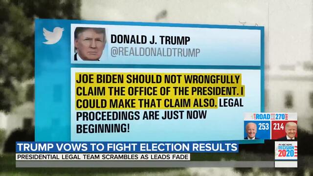 President Trump Vows To Fight Election Results As Legal Team Scrambles | TODAY