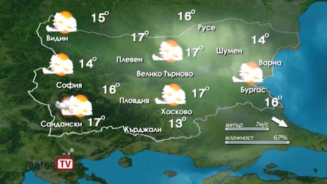 Прогнозата за времето за 10 ноември