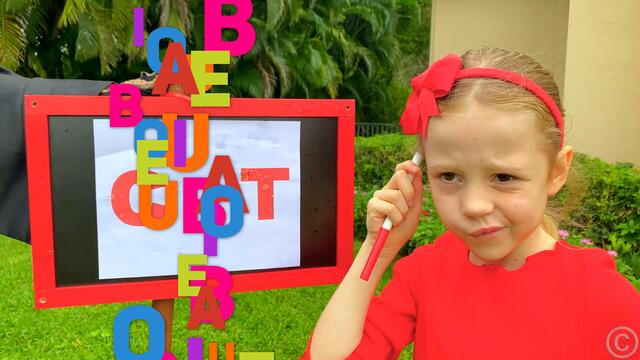 Nastya learns to write words correctly