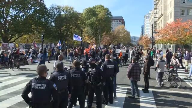 Supporters and opponents of President Trump gather ahead of rally | AFP