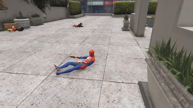 GTA 5 Crazy Ragdolls RED SPIDERMAN VS MICKEY MOUSE (GTA5 Euphoria Physics, Fails, Funny Moments)