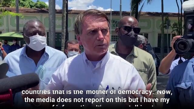 Brazil's president Jair Bolsonaro says it is not clear Biden won US election