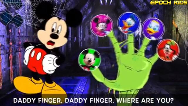 Mickey Mouse Scary Door of Spooky Monsters Finger Family Song!