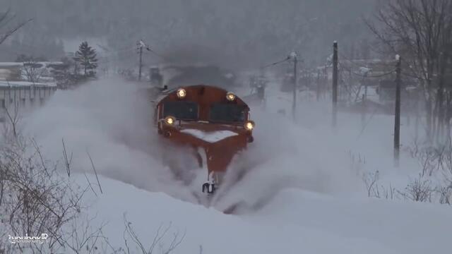 powerful snow plow train removal