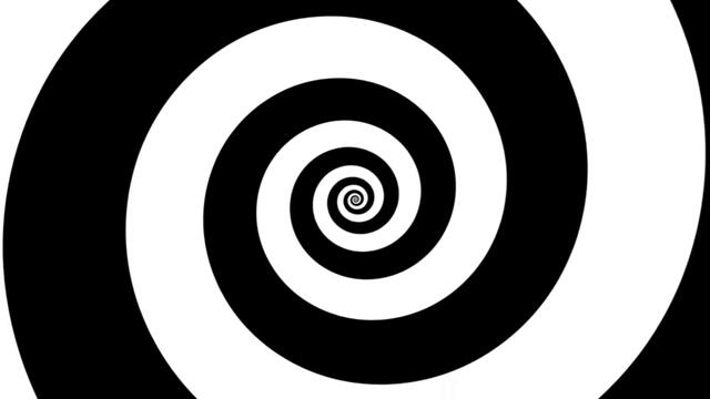 Black and White Spiral with an ominous Background Music from [Deleted Channel]