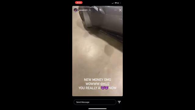 Quin Cook HYPING Kyle Kuzma's Lamborghini Pregame Vs Bulls