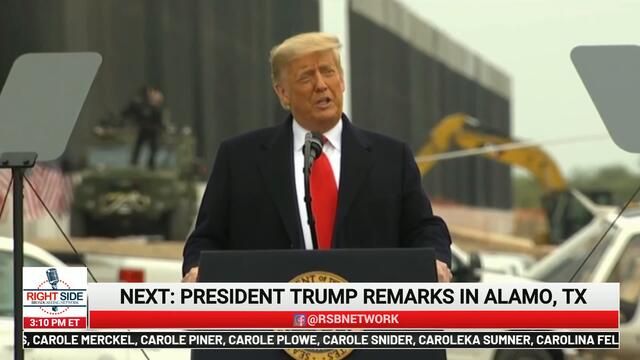🔴 LIVE: President Trump Delivers Remarks in Alamo, TX at the 450th Mile of New Border Wall 1/12/21