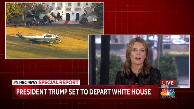 President Trump And Melania Trump Leave The White House | TODAY