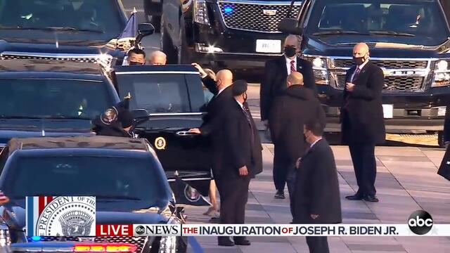 President Joe Biden's inaugural parade to the Oval Office