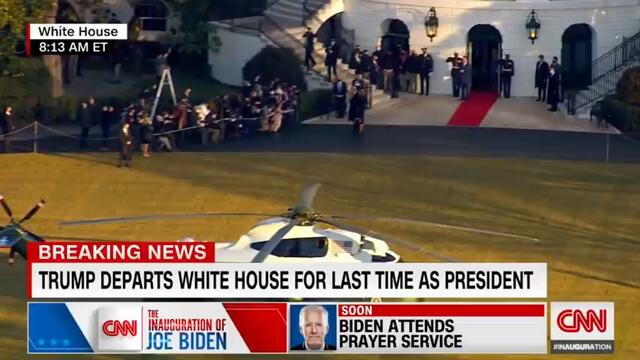 Watch President Trump's final White House departure