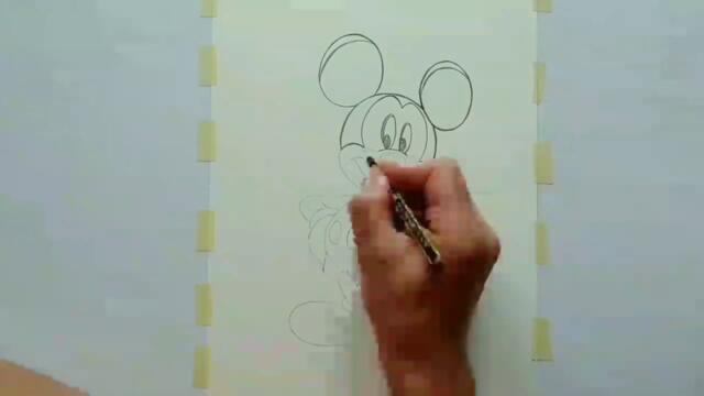 Mickey Mouse Acrylic Painting