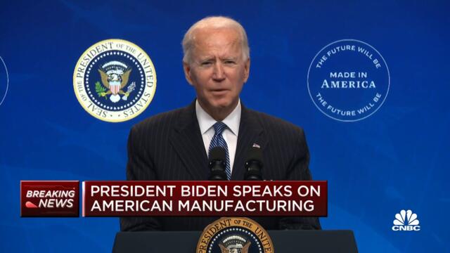 President Joe Biden signs executive order on U.S. manufacturing
