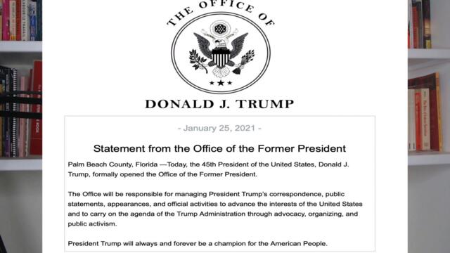 Trump Creates "Office of the Former President" in PATHETIC attempt to remain Relevant