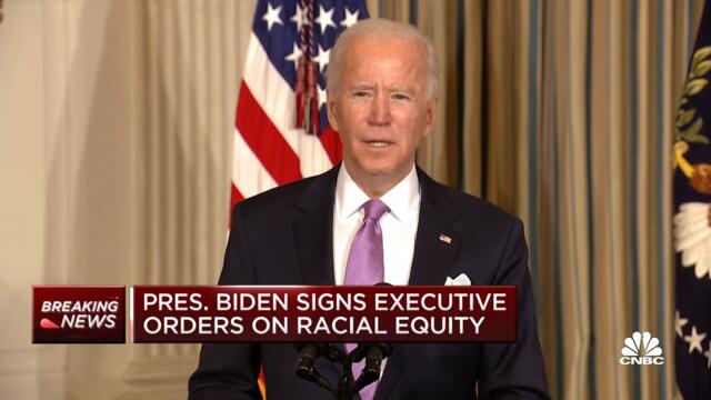 President Joe Biden signs executive orders on racial equity
