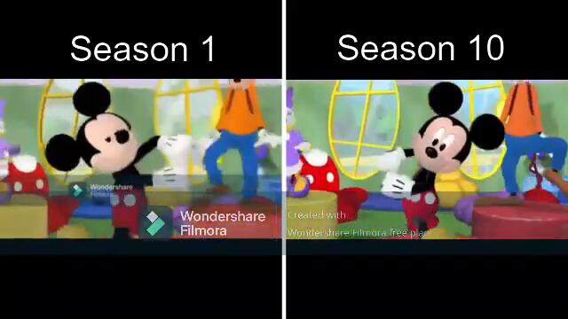 Mickey Mouse Clubhouse Hotdog Dance Season 1 VS Season 10 Side by Side Better Quality