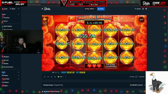 Trainwrecks gets full screen coins on Floating Dragon