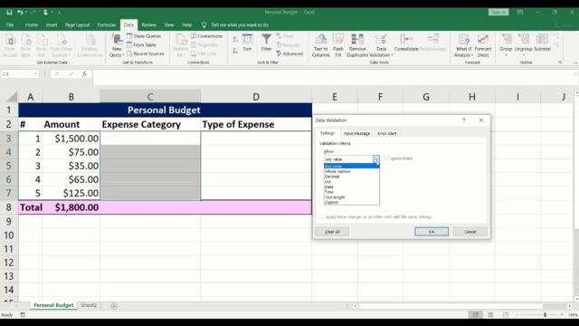 How to Add a Drop Down List in Excel